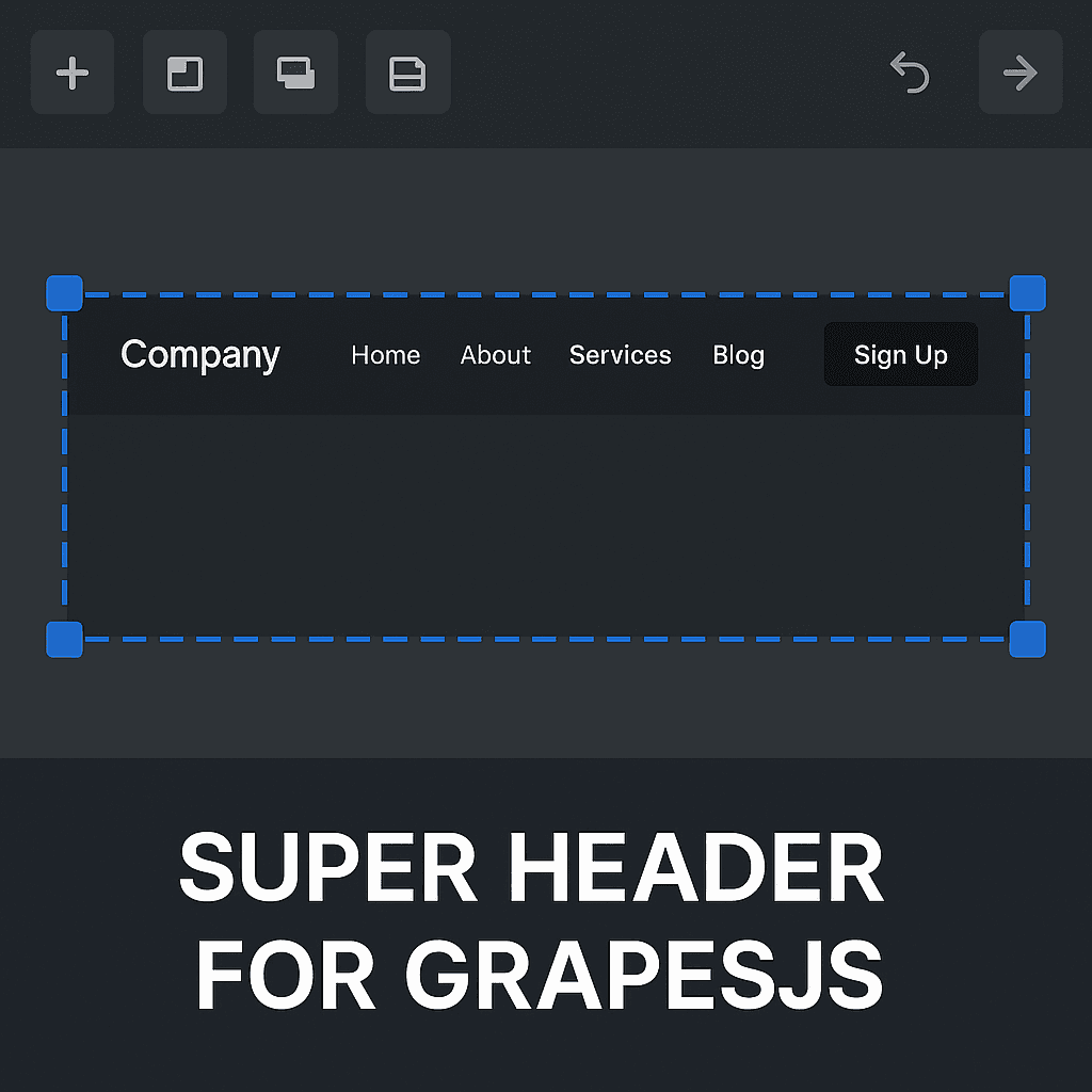 Super Header for GrapesJS