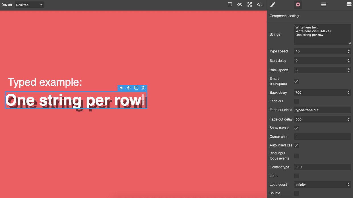 Typed Text